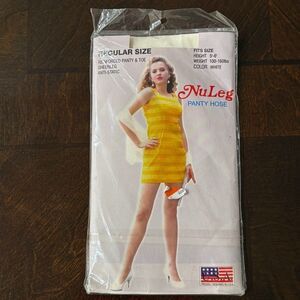 NuLeg Anti-Static Sheerleg Pantyhose Color White Reg Sz 100-160 Lbs Height 5’-6’